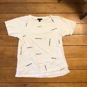 nyc street tee || j crew || size L